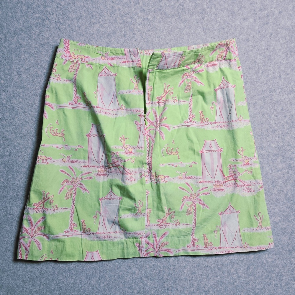 Vintage Lilly Pulitzer Size 6 A Line Mini Monkey Play Print Skirt Pockets VTG - Picture 3 of 11
